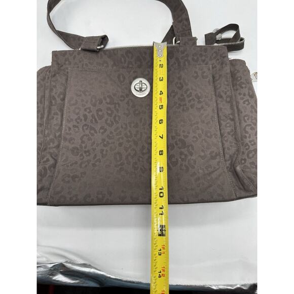 Baggallini All Around Tote Brown Animal Print Lightweight Waterproof - Picture 11 of 16